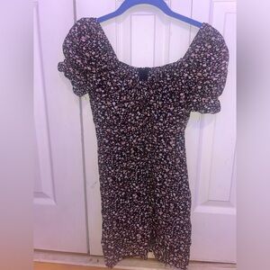 SHEIN Black and Pink Sequin Embellished Bodycon Mini Dress